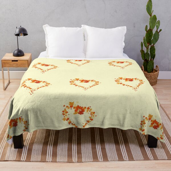 Item preview, Autumn leaves pattern through hearts -  Autumn leaves detail pattern - Autumn leaves pattern orange designed and sold by Amalzaki.