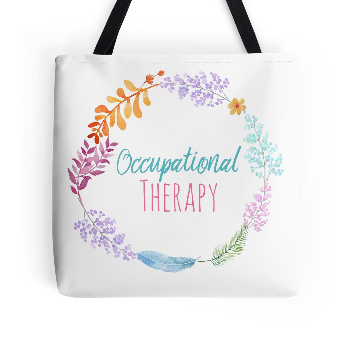 "Occupational Therapy Wreath" Tote Bags by seniorsflourish Redbubble