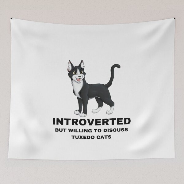 Item preview, Introverted But Willing To Discuss Tuxedo Cats designed and sold by caseysketches.