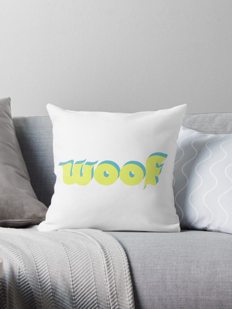 Thumbnail 1 of 3, Throw Pillow, Woof! designed and sold by MyFluffyDay.