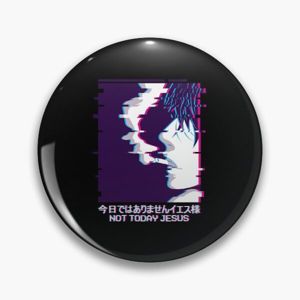 Item preview, Not Today Jesus Smoking Anime Boy Vaporwave  designed and sold by KayteOsaki93.