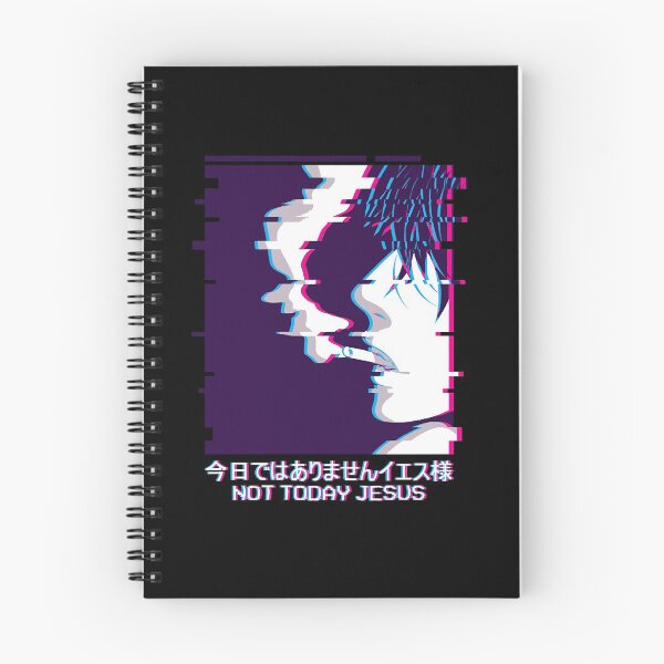Item preview, Not Today Jesus Smoking Anime Boy Vaporwave  designed and sold by KayteOsaki93.
