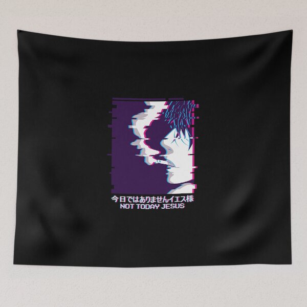 Item preview, Not Today Jesus Smoking Anime Boy Vaporwave  designed and sold by KayteOsaki93.
