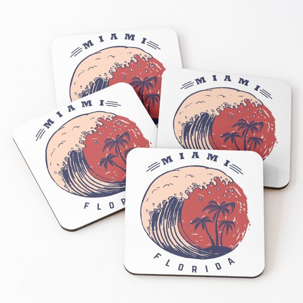 Item preview, Miami Poster Template with Lettering Palms Image designed and sold by Peekonet.