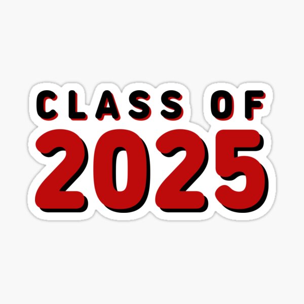 Class of 2025 Red/Black Sticker