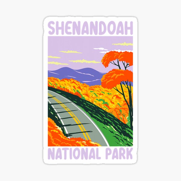 Vintage National Park Retro Shenandoah Sticker