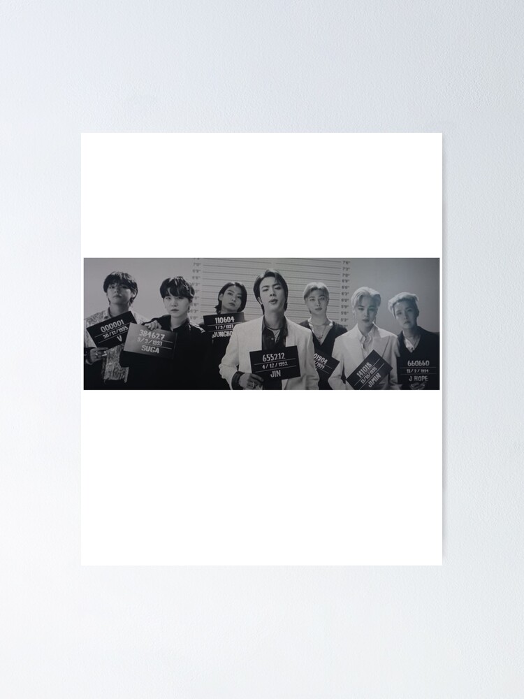 "BTS BUTTER (black & white)" Poster by HGRR Redbubble