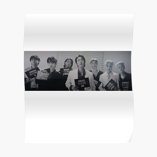 "BTS BUTTER (black & white)" Poster by HGRR Redbubble