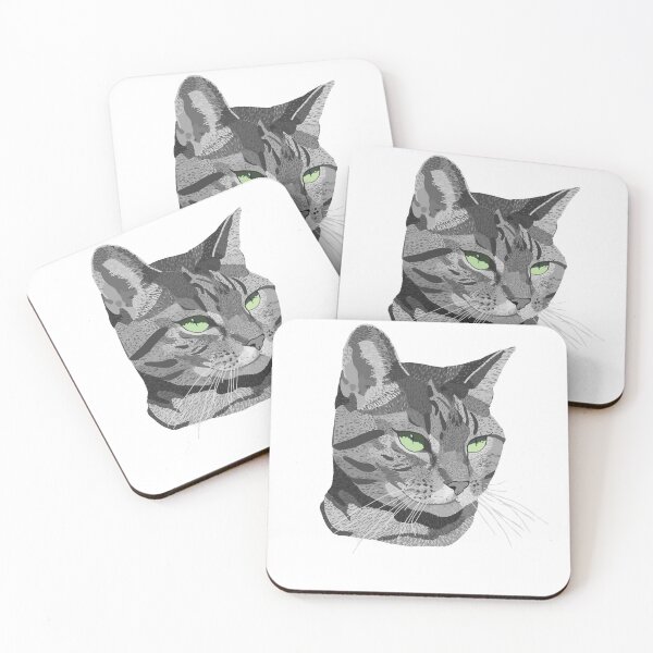 Item preview, Black and White Tabby Cat designed and sold by NaomiiiC.