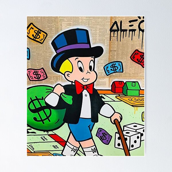 MONOPOLY MONEY MAN M&M Money Poster Modern Wall Art Print 