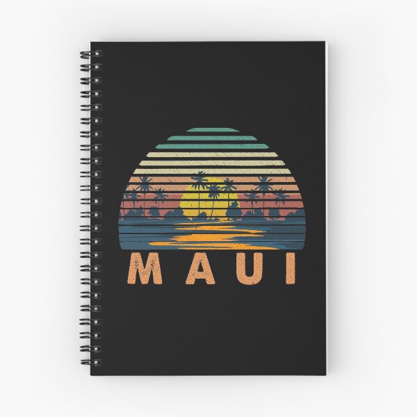 Item preview, Maui Hi Hawaii Vintage Sunset Retro Palm Trees Surfing Lover Gift designed and sold by alenaz.