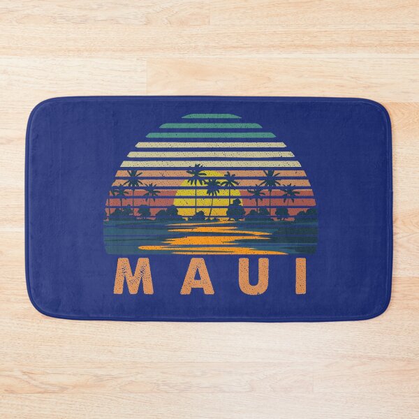 Item preview, Maui Hi Hawaii Vintage Sunset Retro Palm Trees Surfing Lover Gift designed and sold by alenaz.
