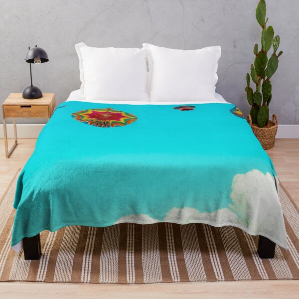 Item preview, Hanging lanterns against a blue blue sky duvet cover print photography art shower curtain towel designed and sold by Boho Contessa.