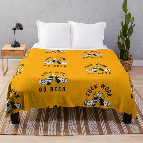 Item preview, fuck work, go beer essentials t-shirt designed and sold by evilgo.