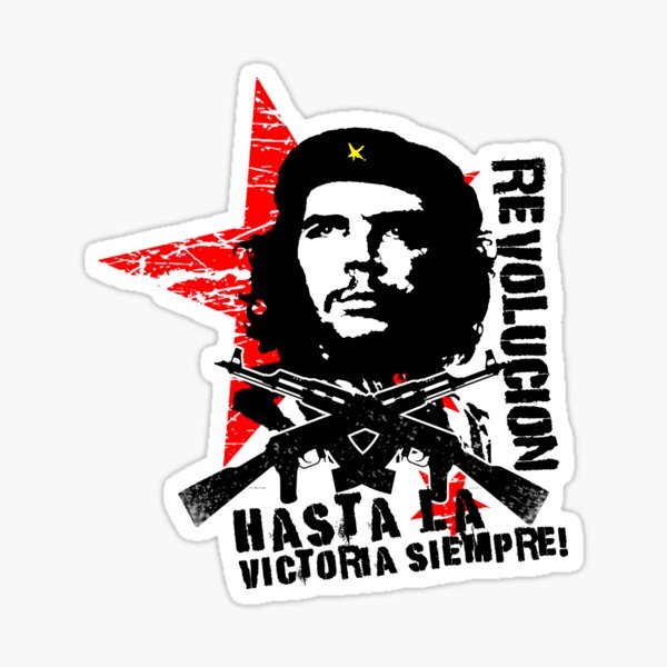 Hasta La Victoria Siempre Cuba Slogan Classic Round Sticker Feb 21 2017  #junkydotcom #zazzle