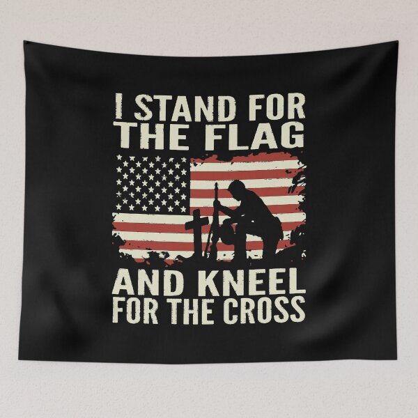Item preview, I Stand for The Flag Kneel for The Cross designed and sold by BorderlineComb.