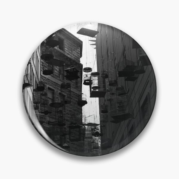 Item preview, Caged city, Monochrome alleyway designed and sold by Cryheart.