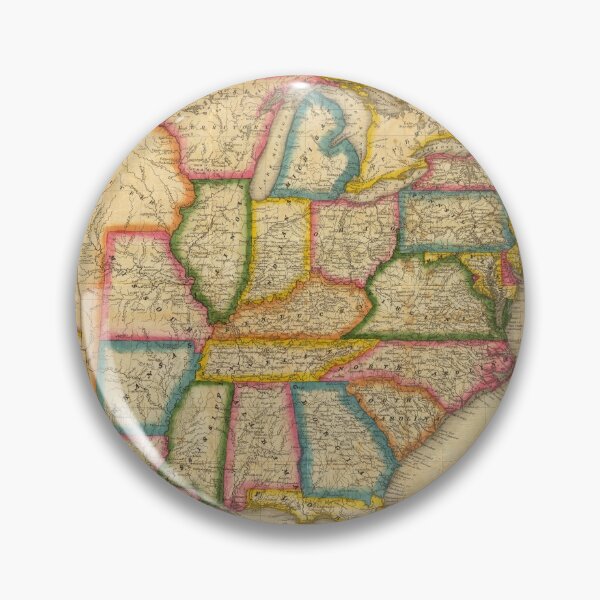 Item preview, Old Map of the United States in 1833 designed and sold by ganje.