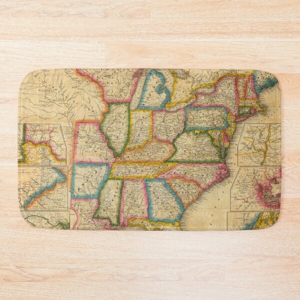Item preview, Old Map of the United States in 1833 designed and sold by ganje.