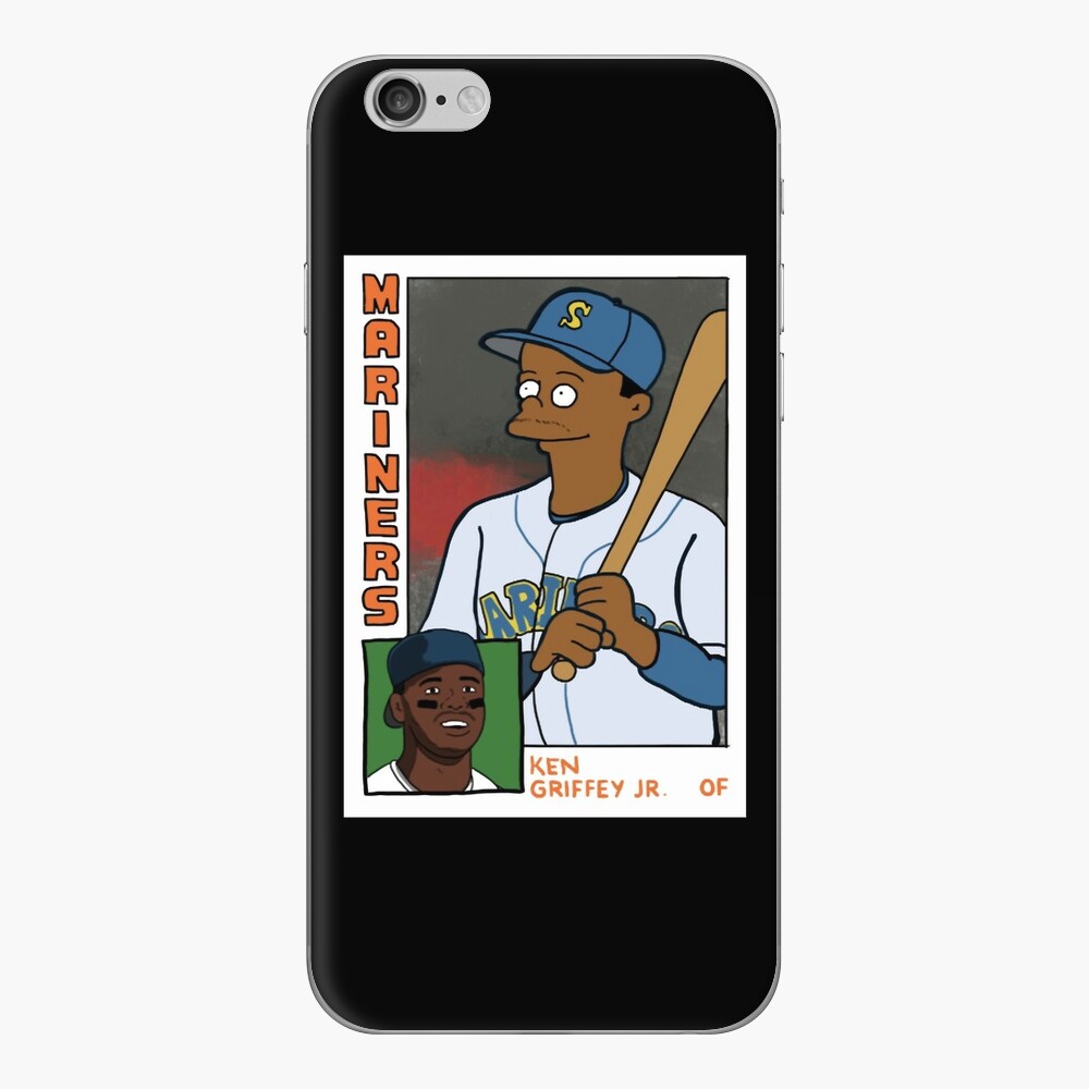 cousscards Homer at The Bat - Ken Griffey Jr. Simpsons Parody Baseball Card Tee T-Shirt