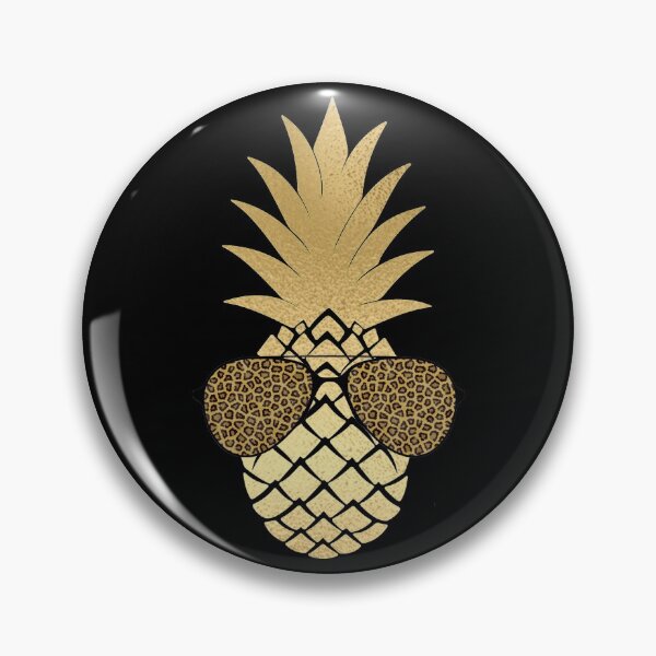 Item preview, Boujee golden pineapple with sunglasses  designed and sold by 1DaisyChainLane.
