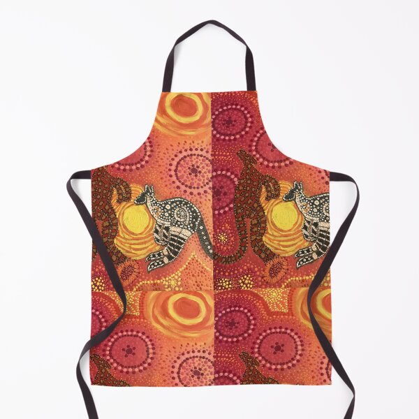 Item preview, Aboriginal art - brown red kangsun designed and sold by Melchime.