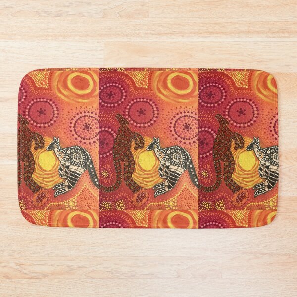 Item preview, Aboriginal art - brown red kangsun designed and sold by Melchime.