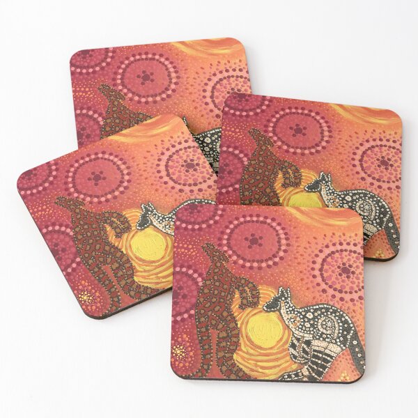 Item preview, Aboriginal art - brown red kangsun designed and sold by Melchime.