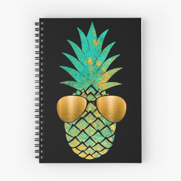 Item preview, Boujee teal and gold pineapple with sunglasses  designed and sold by 1DaisyChainLane.