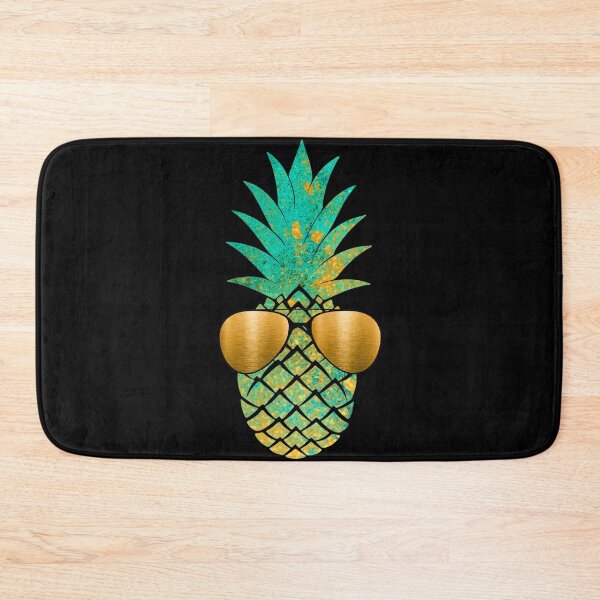 Item preview, Boujee teal and gold pineapple with sunglasses  designed and sold by 1DaisyChainLane.