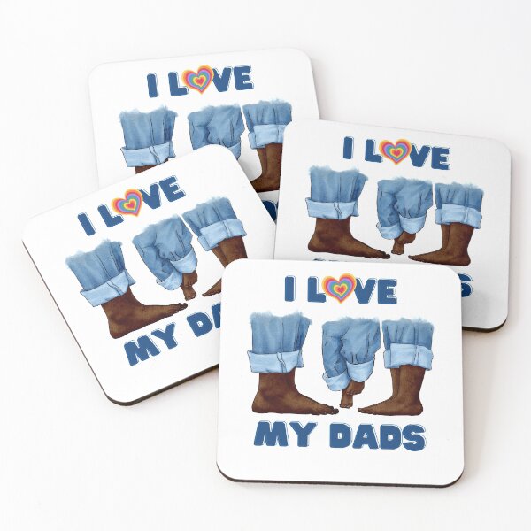 Item preview, I Love My Two Dads , Gay Pride Gift For New  Black Dads designed and sold by AwakenedSoul.