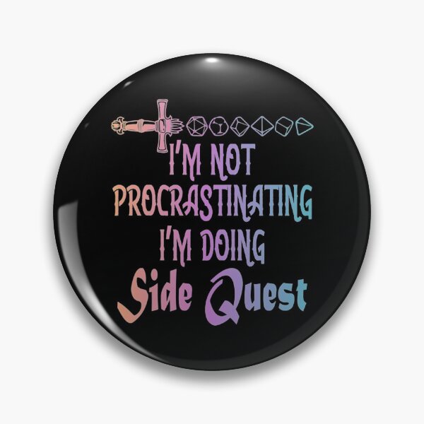 Item preview, Not Procrastinating Side Quests Funny RPG Gamer designed and sold by Nemethadrian.