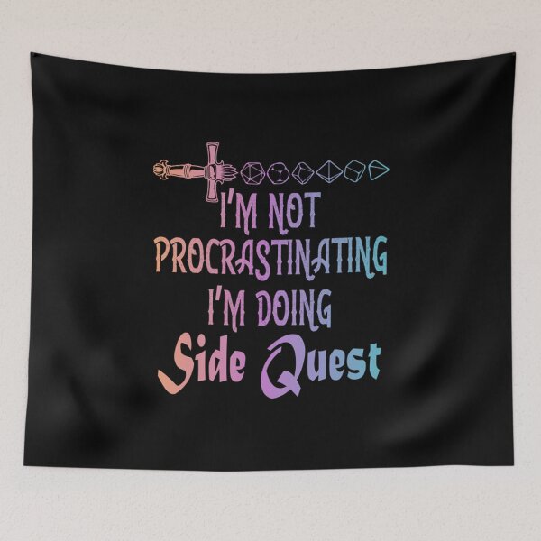 Item preview, Not Procrastinating Side Quests Funny RPG Gamer designed and sold by Nemethadrian.