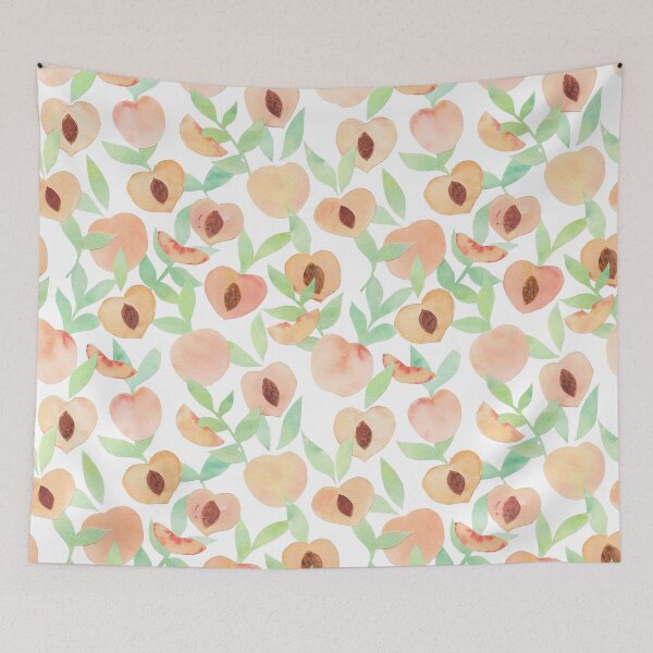 Item preview, Watercolor Peaches designed and sold by latheandquill.