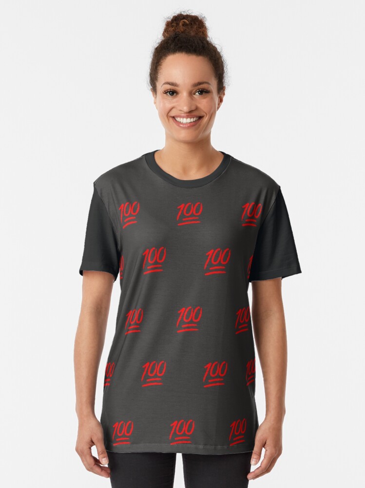 Alternate view of One Hunned All Over Print Graphic T-Shirt