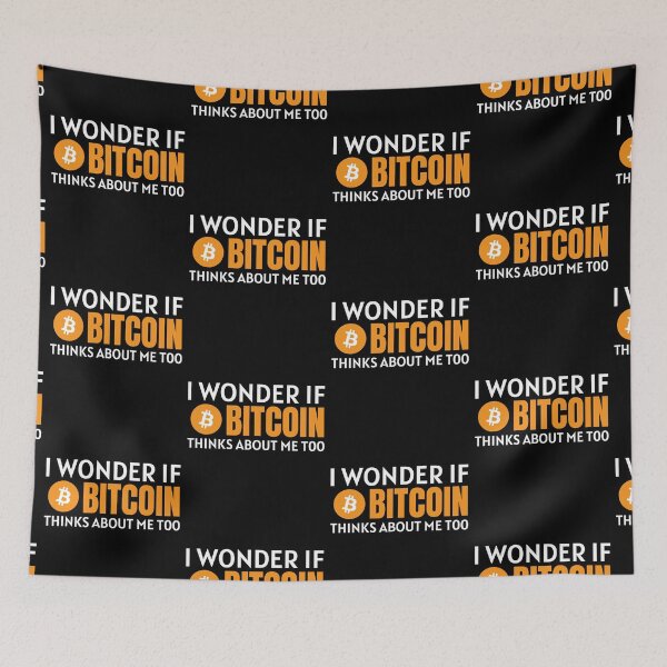 Item preview, I Wonder if Bitcoin Thinks About Me Too Crypto Cryptocurrency BTC designed and sold by Bitcoin-Fashion.