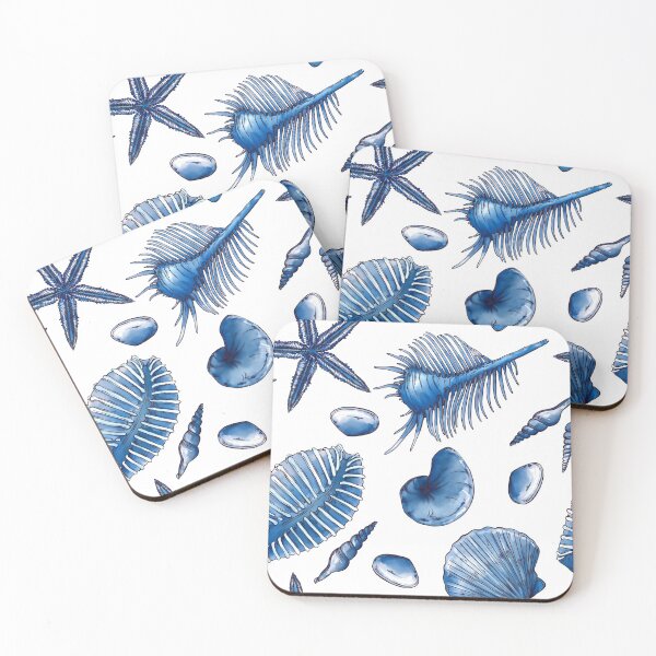 Item preview, Seashells navy   designed and sold by Milatoo.