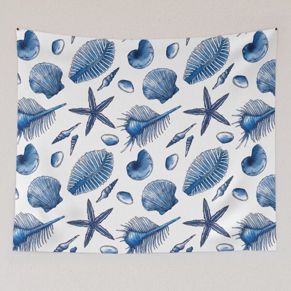 Item preview, Seashells navy   designed and sold by Milatoo.
