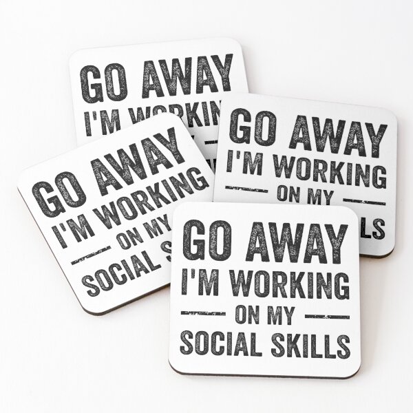 Item preview, Go Away, I'm Working on My Social Skills designed and sold by MeowsAndMakes.
