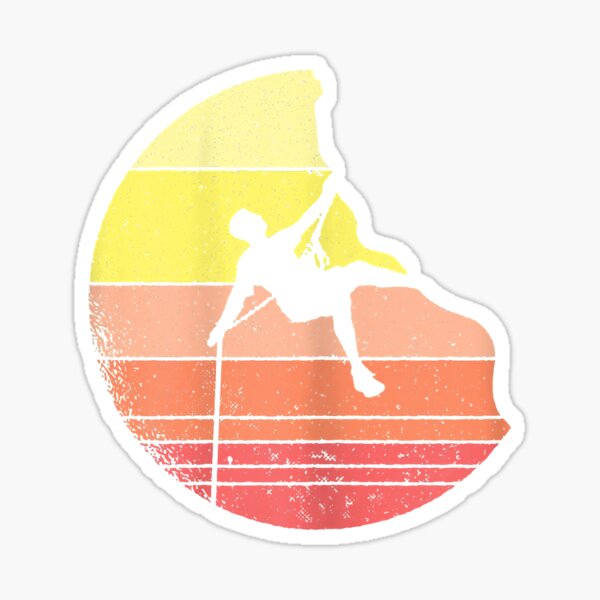Vintage Rock Climbing Mountain Climber Sticker