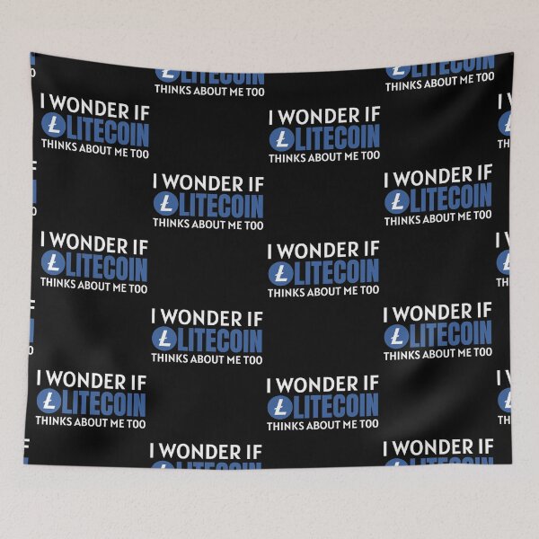 Item preview, I Wonder if Litecoin Thinks About Me Too Crypto Cryptocurrency LTC designed and sold by Bitcoin-Fashion.