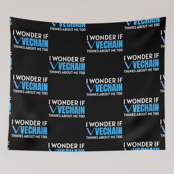 Item preview, I Wonder if VeChain Thinks About Me Too Crypto Cryptocurrency VET designed and sold by Bitcoin-Fashion.