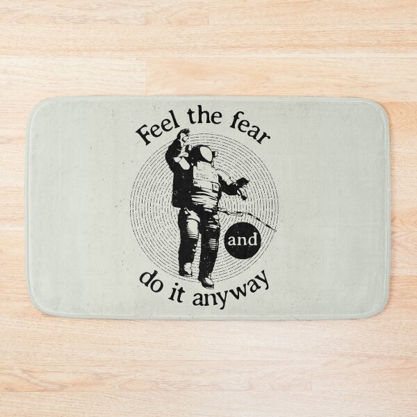 Item preview, Original Cosmic Poster with Text Feel Fear It Anyway Illustration designed and sold by Peekonet.