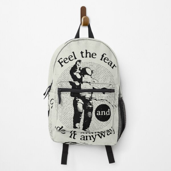 Item preview, Original Cosmic Poster with Text Feel Fear It Anyway Illustration designed and sold by Peekonet.