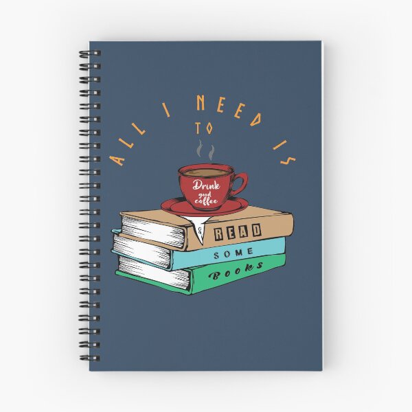 Item preview, books and coffee artwork designed and sold by djalilium.