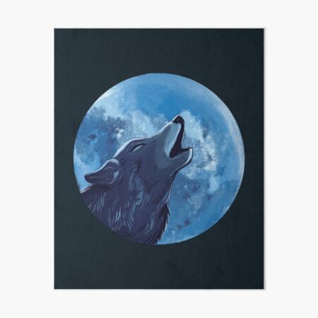 Láminas rígidas: Lobo Aullando A La Luna | Redbubble