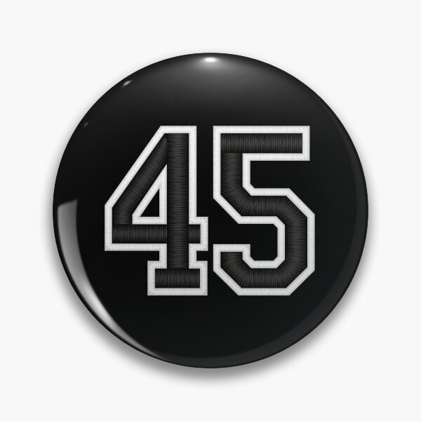 Artikelvorschau, 45 Schwarzes Trikot Sport Nummer fünfundvierzig Fußball 45 entworfen und verkauft von elhefe.
