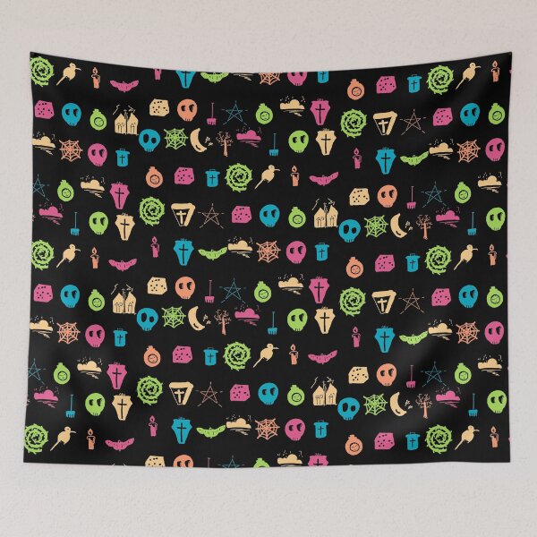 Item preview, Cute Bright Color Halloween Doodle Pattern designed and sold by Chubuter.