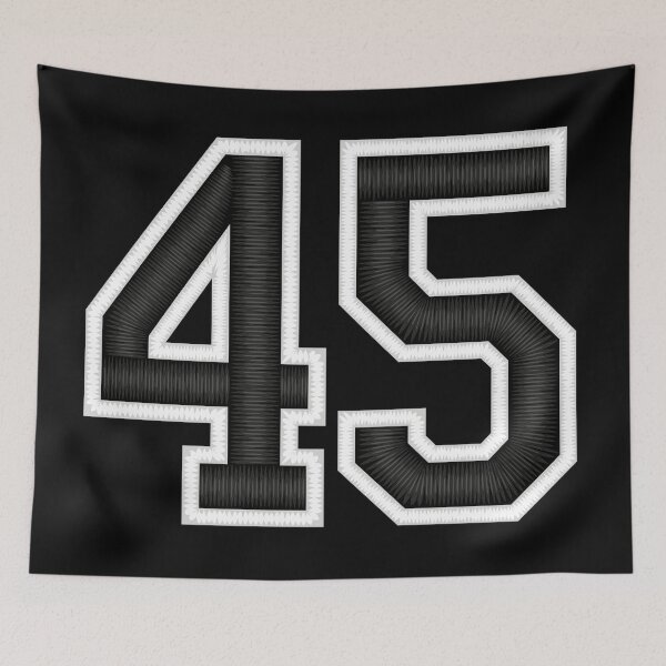 Item preview, 45 Black Jersey Sports Number forty-five Football 45 designed and sold by elhefe.