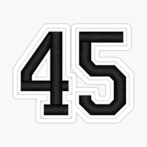Item preview, 45 Black Jersey Sports Number forty-five Football 45 designed and sold by elhefe.
